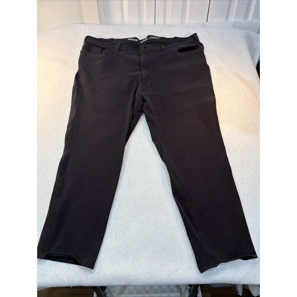 Haggar Men's The Active Series City Flex 5 Pockets Black Pants Size 50 X30